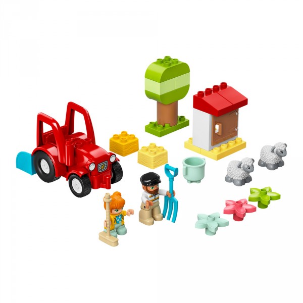 Конструктор LEGO DUPLO Сельскохозяйственный трактор и уход за животными 10950
