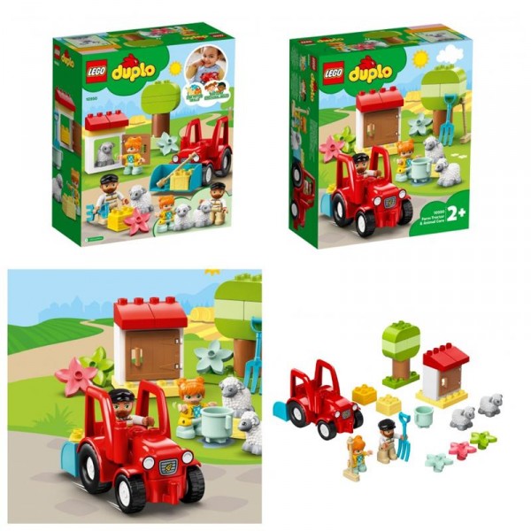 Конструктор LEGO DUPLO Сельскохозяйственный трактор и уход за животными 10950