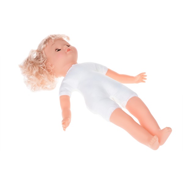 Кукла Same Toy белое платье в розовый цветочек 45 см 8010BUt-1