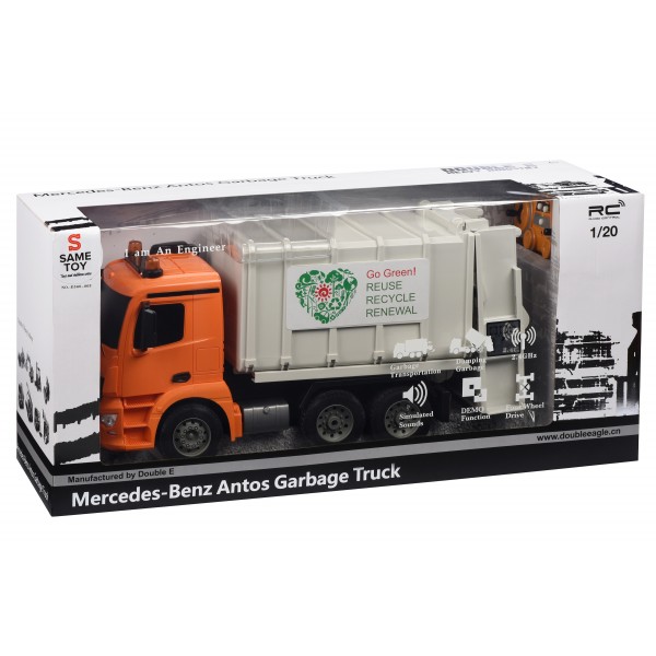 Машинка на радиоуправлении Same Toy Мусоровоз Mercedes-Benz 1:20 E560-003