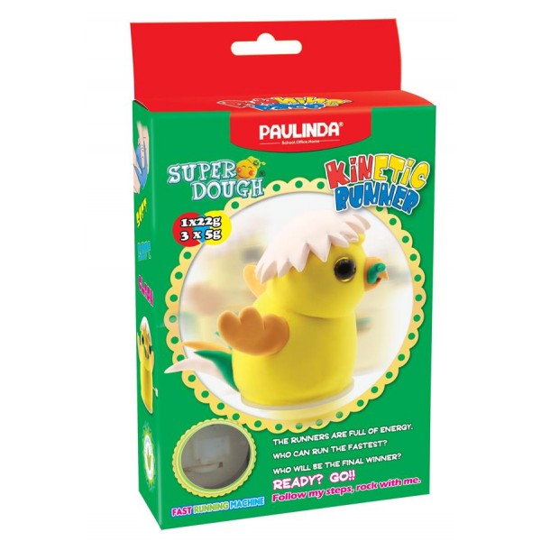 Масса для лепки Paulinda Super Dough Running Race Цыпленок заводной механизм PL-081183-5