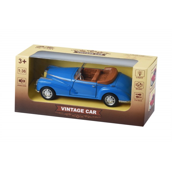 Автомобиль Same Toy Vintage Car Синий открытый кабриолет 601-4Ut-9