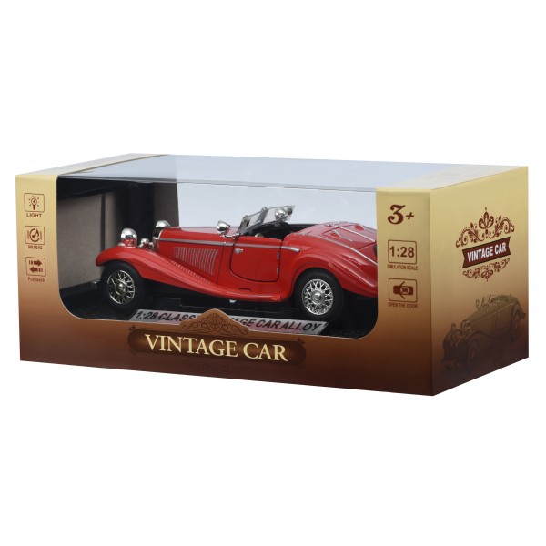 Автомобиль Same Toy Vintage Car со светом и звуком Красный HY62-2Ut-2