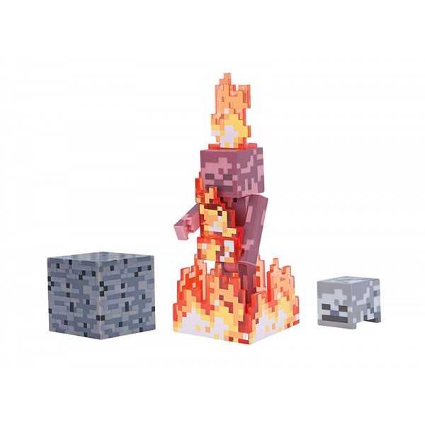 Игровая фигурка Minecraft Skeleton on Fire серия 4 19974M