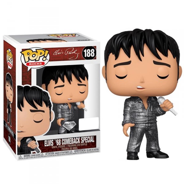 Коллекционная фигурка Funko POP! Rocks Elvis Presley Elvis '68 Comeback Special (DGLT) 36650
