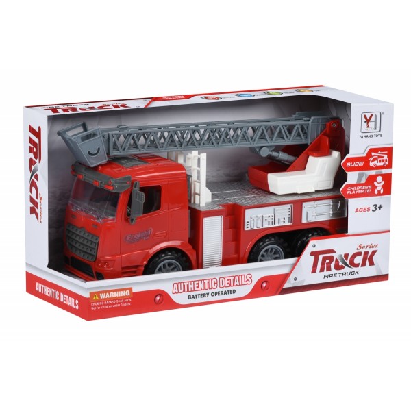 Машинка инерционная Same Toy Truck Пожарная машина с лестницей 98-616Ut