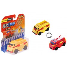 Машинка-трансформер Flip Cars 2 в 1 Самосвал и Пожарный автомобиль