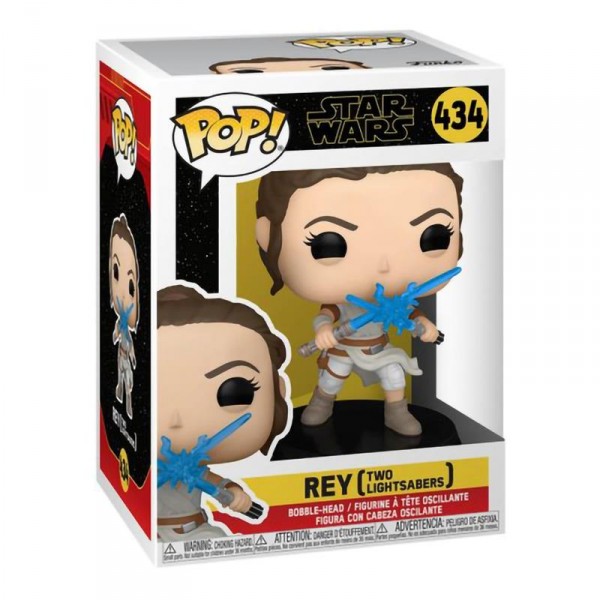 Коллекционная фигурка Funko POP! Bobble Star Wars Ep 9 Rey Рей Light Sabers 51484