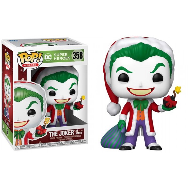 Коллекционная фигурка Funko Pop! DC: Holiday: Santa Joker FUN2549678