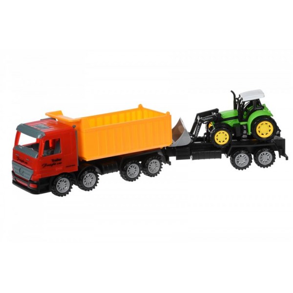 Машинка инерционная Same Toy Super Combination Самосвал красный с бульдозером 98-89Ut-1