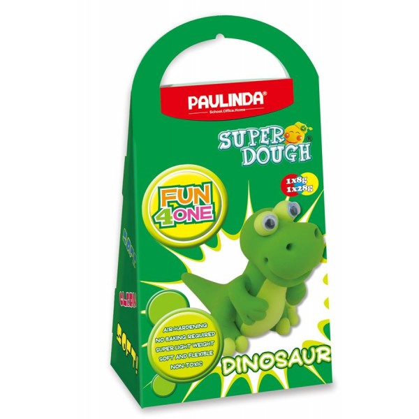 Масса для лепки Paulinda Super Dough Fun4one Динозавр (подвижные глаза) PL-1567