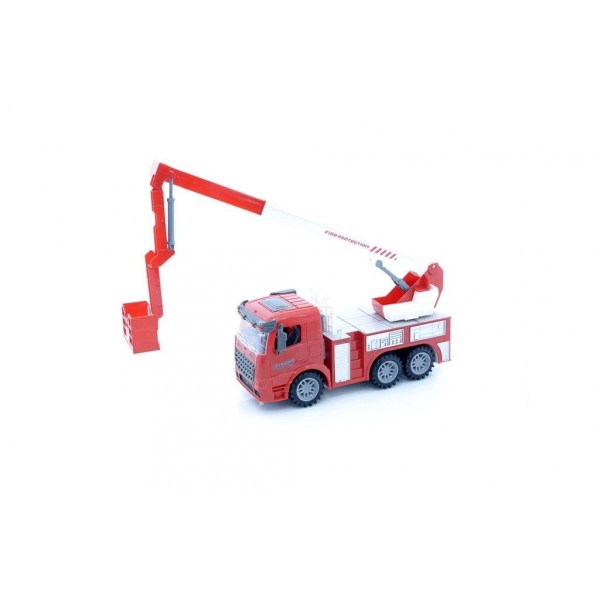 Машинка инерционная Same Toy Truck Пожарная машина с подъемным краном 98-617Ut