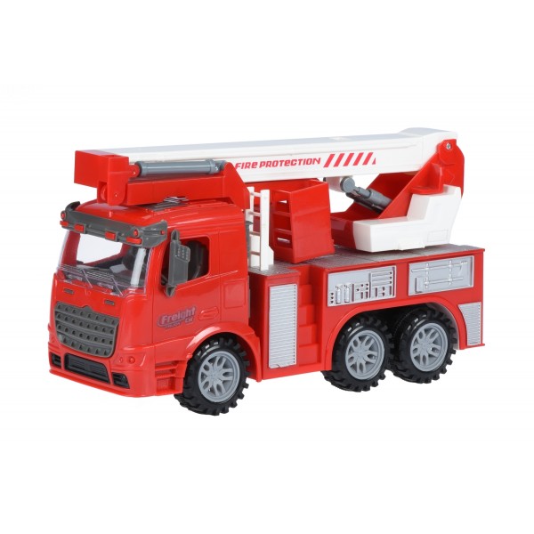 Машинка инерционная Same Toy Truck Пожарная машина с подъемным краном 98-617Ut