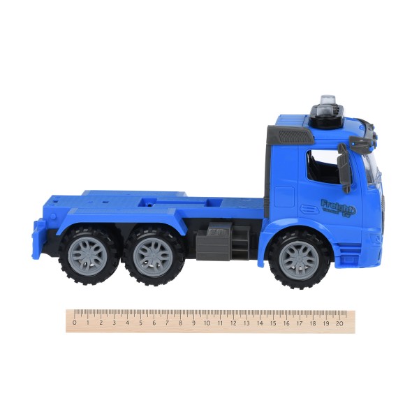Машинка инерционная Same Toy Truck Тягач синий с трактором со светом и звуком 98-613AUt-2