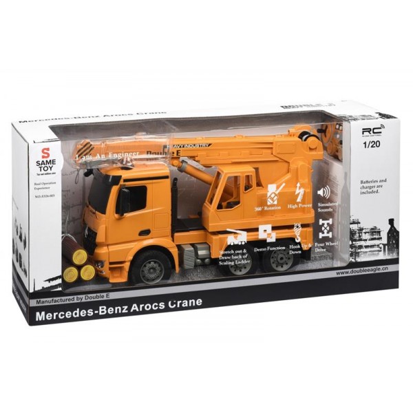 Машинка на радиоуправлении Same Toy Подъемный кран Mercedes-Benz 1:20 E526-003