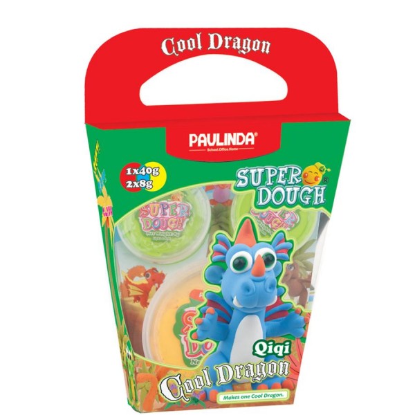 Масса для лепки Paulinda Super Dough Cool Dragon Дракон голубой PL-081378-14