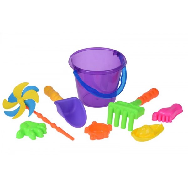 Набор для игры с песком Same Toy с Воздушной вертушой (фиолетовое ведро)8 шт HY-1207WUt-3