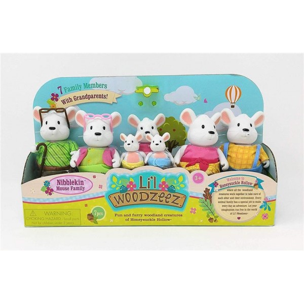 Набор фигурок Lil Woodzeez Большая Семья Мышей 7ед. 6491Z