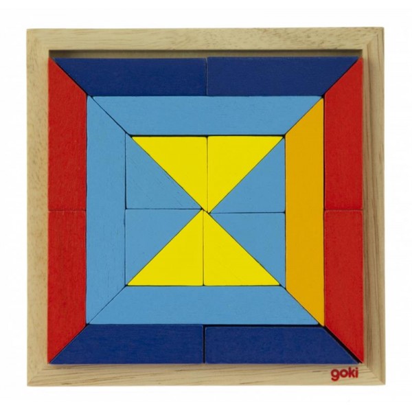 Пазл деревянный goki Мир форм-треугольники 57572-1