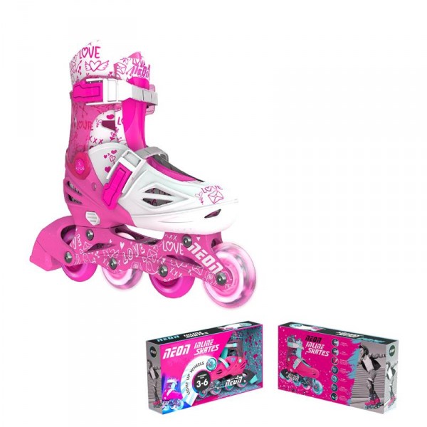 Роликовые коньки Neon Inline Skates Розовый (Размер 30-33) NT07P4
