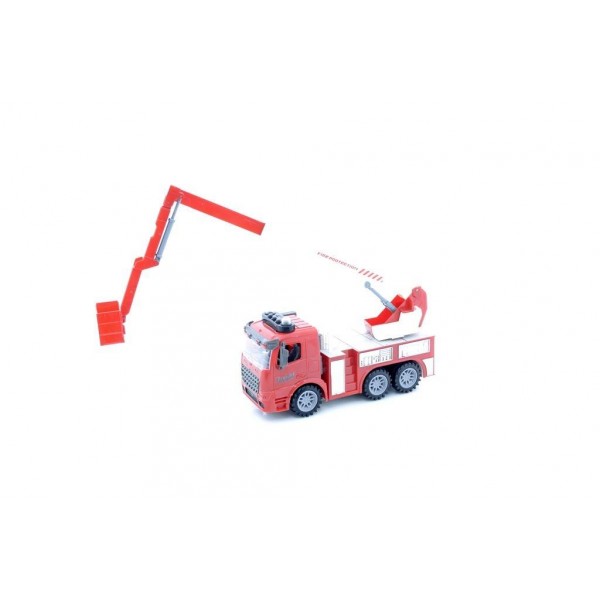 Машинка инерционная Same Toy Truck Пожарная машина с подъемным краном со светом и звуком 98-617AUt