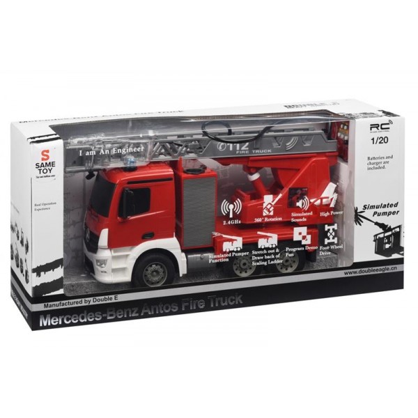 Машинка на радиоуправлении Same Toy Пожарная машина Mercedes-Benz с лесницей 1:20 E527-003