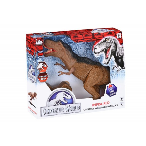 Динозавр Same Toy Dinosaur World коричневый со светом и звуком RS6123Ut