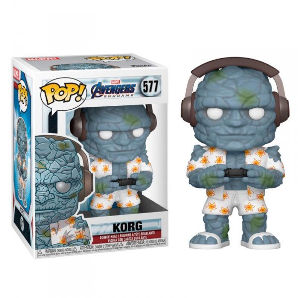 Коллекционная фигурка Funko POP! Bobble: Marvel: Avengers Endgame: Gamer Korg 45140