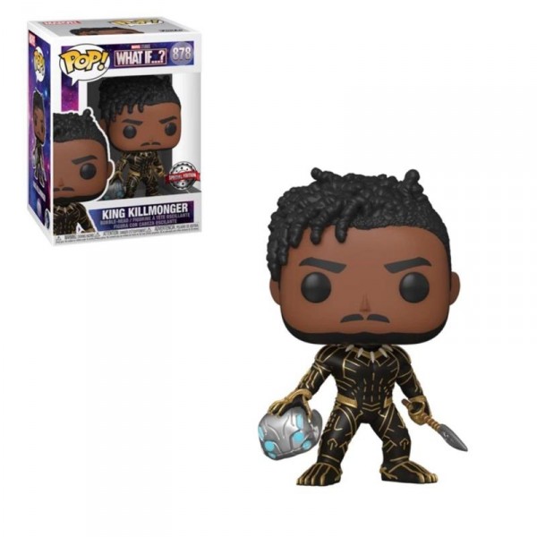 Коллекционная фигурка Funko POP! Marvel What If King Kilmonger Эрик Киллмонгер 56264