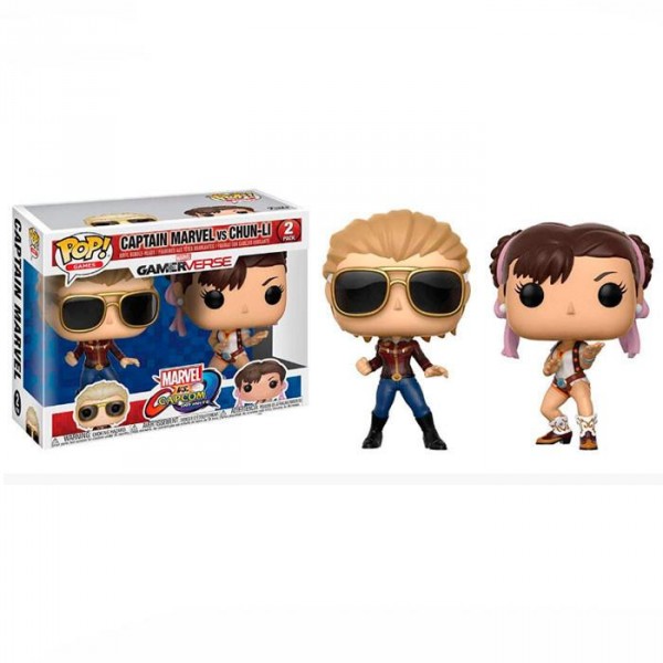 Коллекционная фигурка Funko POP! Vinyl 2-Pack: Cap vs. Mavl: Captain Marvel vs Chun-Li 22767