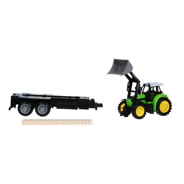 Машинка инерционная Same Toy Truck Бетономешалка Желтая с бульдозером 98-88Ut-2