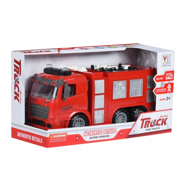 Машинка инерционная Same Toy Truck Пожарная машина со светом и звуком 98-618AUt