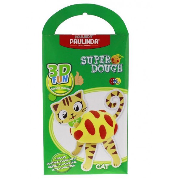 Масса для лепки Paulinda Super Dough 3D FUN Кот PL-081284