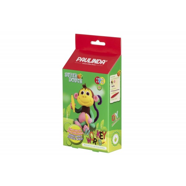 Масса для лепки Paulinda Super Dough Monkey World обезьяна с глазами PL-081537-1