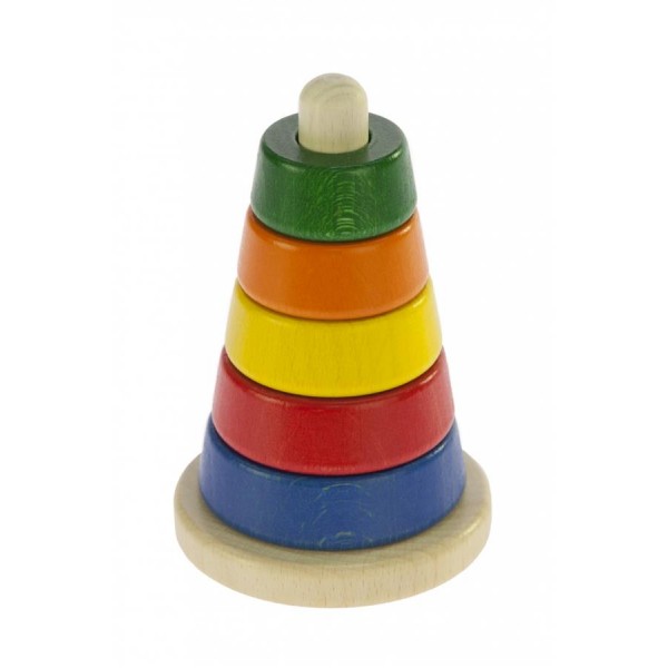 Пирамидка nic деревянная Коническая разноцветная NIC2311