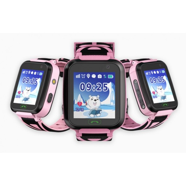 Детские телефон-часы с GPS трекером GOGPS К07 Розовые
