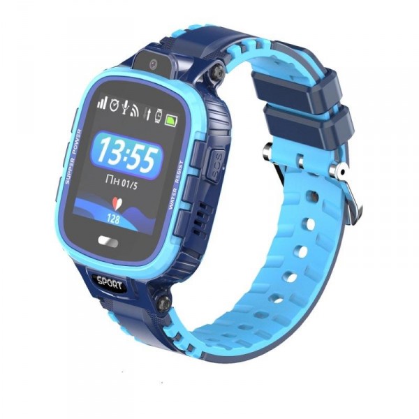 Детские телефон-часы с GPS трекером GOGPS ME K27 Синие
