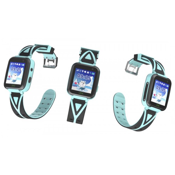 Детские телефон-часы с GPS трекером GOGPS К07 синие
