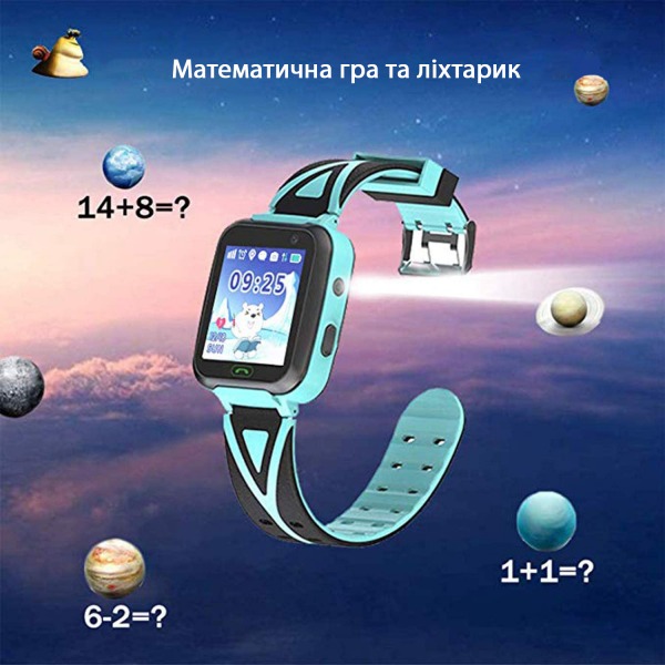 Детские телефон-часы с GPS трекером GOGPS К07 синие