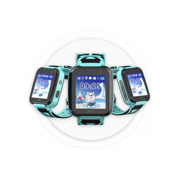 Детские телефон-часы с GPS трекером GOGPS К07 синие