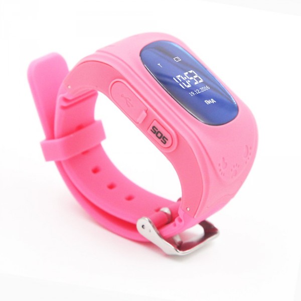 Детские телефон-часы с GPS трекером GOGPS ME K50 Розовые
