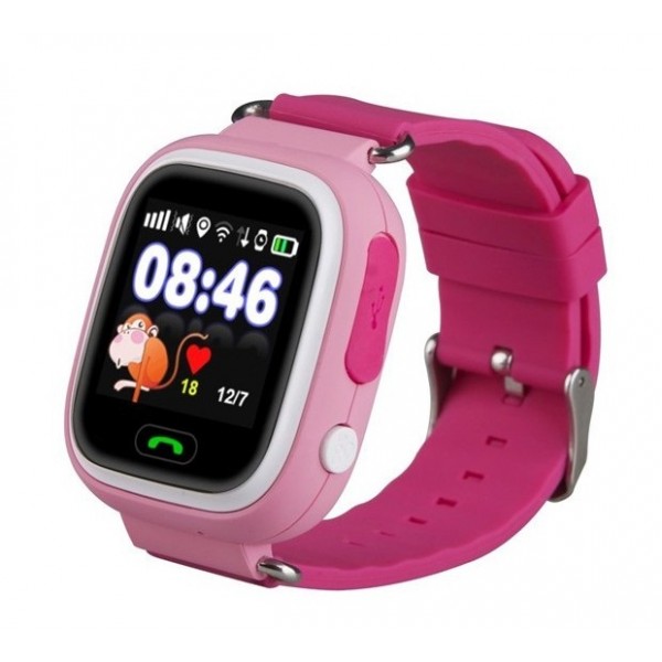 Детские телефон-часы с GPS трекером GOGPS К04 Розовые