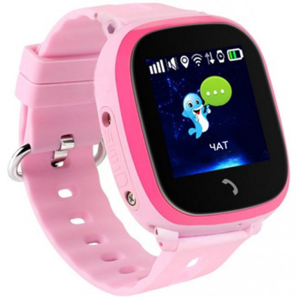 Детские телефон-часы с GPS трекером GOGPS ME K25 Розовые