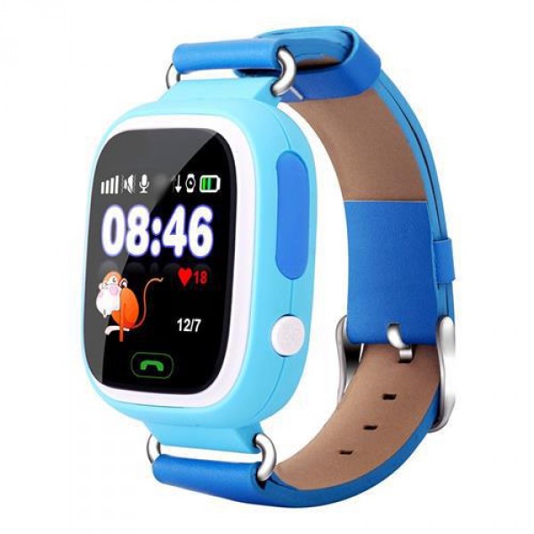 Детские телефон-часы с GPS трекером GOGPS К04 синие