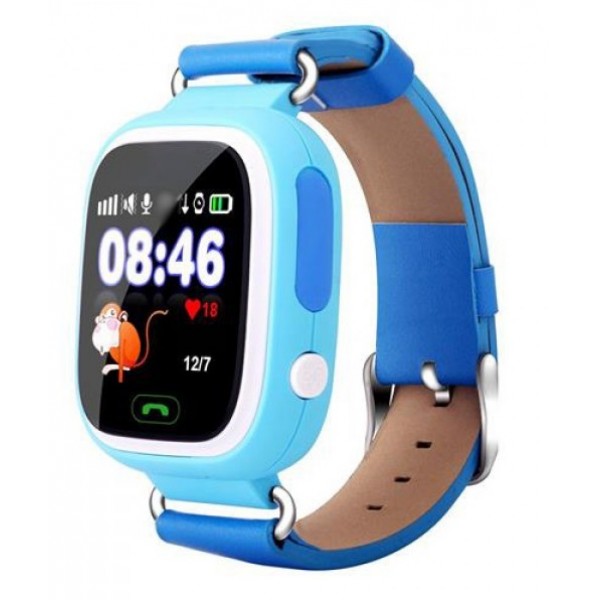 Детские телефон-часы с GPS трекером GOGPS К04 синие