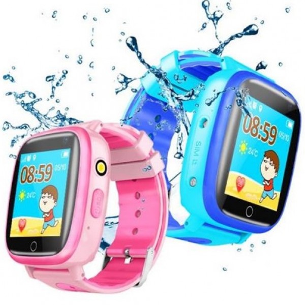 Детские телефон-часы с GPS трекером GOGPS ME K14 Розовые