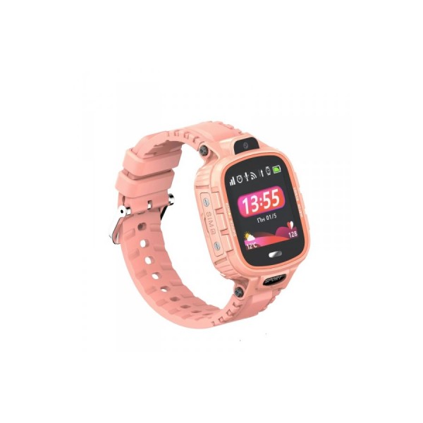 Детские телефон-часы с GPS трекером GOGPS ME K27 Розовые
