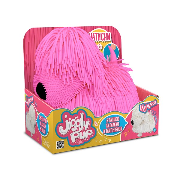 Интерактивная игрушка Jiggly Pup - Озорной щенок (розовый) JP001-WB-PI