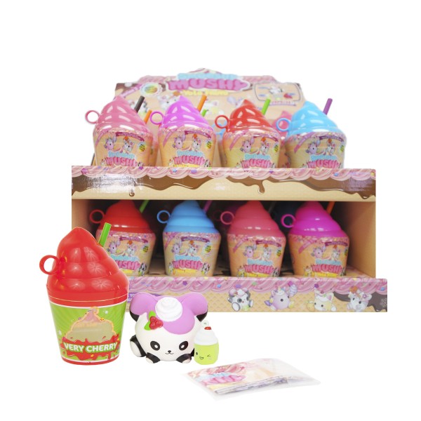 Набор ароматных игрушек-антистресс Smooshy Mushy-Сквиш-Мякиш серии"СТАКАНЧИК СМУЗИ"S2(2 сквиши,акс.) 174933-R2N