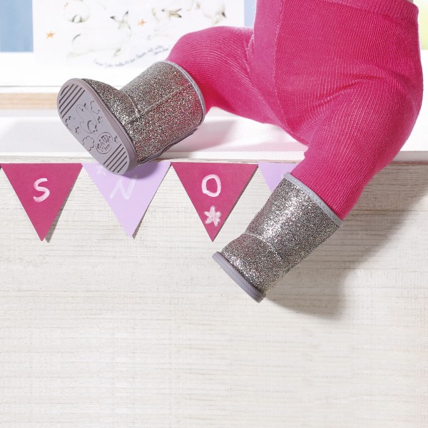 Обувь для куклы Baby Born - Серебристые Сапожки 824573-1